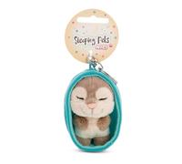 NICI 61602 Porte-clés, Motif Loutre, Inscription « Sleeping Pets », 8 cm, Dans Un Panier, Marron, Compagnon Fidèle Pour Sac À Dos Ou Pour Sac, Pour Petits Et Grands