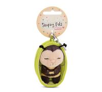 NICI 61609 Porte-clés, Motif Abeille, Inscription « Sleeping Pets », 8 cm, Dans Un Panier, Jaune, Compagnon Fidèle Pour Sac À Dos Ou Pour Sac, Pour Petits Et Grands