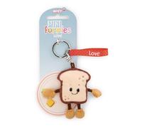 NICI 61804 Porte-clés, Motif Toast « Love », 7 cm, Marron, Compagnon Fidèle Pour Sac À Dos Ou Sac, Pour Petits Et Grands