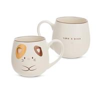 NICI 61829 mymochi Tasse, Motif Chat Angy, « Take a Break », 400 ML, 8 x 9 cm, Blanche, Tasse À Thé, Tasse À Café, en Porcelaine, avec Anse, pour Boissons Froides Et Chaudes, Café, Thé, Lait, Cacao