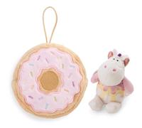 NICI 61915 Licorne Sweety Rainbow en Peluche, Douce, Mignonne, Motif Donut avec Boucle, pour Câliner Et Jouer, Excellente Idée De Cadeau, pour Enfants Et Adultes, 10 cm, Multicolore