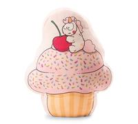 NICI 61919 Peluche Motif Cupcake Et Licorne, XL, 46 x 60 x 20 cm, Blanche, Moelleuse, Joli Cupcake pour Se Blottir Et Jouer, Excellente Idée De Cadeau pour Enfants Et Adultes