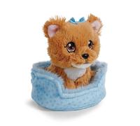 NICI 61944 Chien Yorkshire en Peluche, dans Son Panier, 12 cm, Marron, Doux, Adorable Compagnon pour câlins et Jeux, Superbe idée Cadeau pour Enfants et Adultes