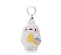NICI 62212 Porte-clés en Peluche au Motif de Molang avec étoile filante, 8 cm, Blanc, fidèle Compagnon pour Sac à Dos ou Autre Sac, pour Petits et Grands