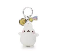 NICI 62215 Porte-clés avec Peluche au Motif de Molang, 6 cm, Blanc, fidèle Compagnon pour Sac à Dos ou Autre Sac, pour Petits et Grands