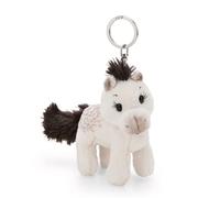 62231 Porte-clés avec peluche au motif de la jument Mony K., 10 cm, blanc, compagnon fidèle pour sac à dos ou sac à main, pour petits et grands