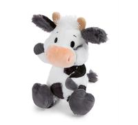 NICI 62251 Vache Cowluna en peluche, 22 cm, blanche, douce, adorable poney pour câliner et jouer, superbe idée cadeau pour enfants et adultes