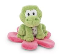 NICI 62280 Grenouille Fridolin en peluche sur nénuphar, 7 cm, verte, douce, adorable jouet à câliner et à jouer, excellente idée de cadeau pour enfants et adultes
