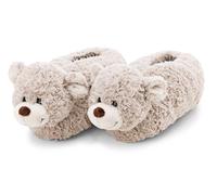 NICI 62333 Chaussons, Motif Ours Finni, Pointure 40-43 (L), Gris, Chauds, En Peluche, Pour Garçons Et Filles, Avec Semelle Antidérapante, Pantoufles