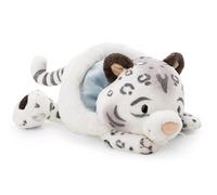 NICI Peluche Eleni Snowbell – À motif léopard des neiges 45 cm, blanche, douce, compagnon câlins