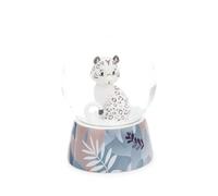 NICI 62460 Boule à Neige avec léopard des neiges Eleni Snowbell, 6,5 cm, Blanche, Accessoire de décoration, Scintillante, Globe en Verre, Une idée Cadeau Parfaite pour célébrer l’amitié