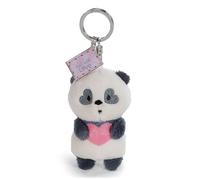 NICI 62621 Porte-clés avec Panda Love en Peluche, 8 cm, Noir, fidèle Compagnon pour Sac à Dos ou Autre Sac, pour Petits et Grands