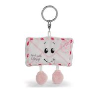 NICI 62623 Porte-clés avec Peluche au Motif de Lettre d’Amour, 8 cm, Blanc, fidèle Compagnon pour Sac à Dos ou Autre Sac, pour Petits et Grands