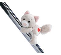 NICI- MagNICI Chat Love 12 cm Gris-Peluche Durable avec Aimant-Animal magnétique pour réfrigérateur, Tableau Noir, élément métallique et Beaucoup Plus, Superbe idée Cadeau, 49402