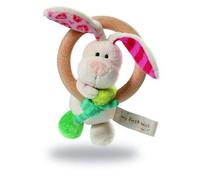 Nici Anneau de préhension en bois Lapin Tilli avec clochette 37433