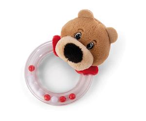 NICI Bague hochet avec hochet FC Bayern Ours Berni 14cm Rouge