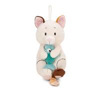 NICI 62168 Bouillotte Au Motif De Chat Porte-Bonheur avec Poisson, 350 ML, 30 cm, Marron, Peluche Chauffante À Partir De 10 Mois, Bouillotte en Peluche pour Enfants Et Adultes
