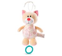 Nici Chat Boîte à Musique Sur Carte D´en-tête Teddy 18 Cm
