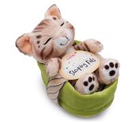 Nici Chat Dormant Dans Panier Teddy 12 Cm