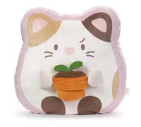 OSRAM NICI mymochi 62390 Chat Angy en peluche, avec pot de fleurs, 35 x 33 x 12 cm, blanc, compagnon stylé à câliner ou comme accessoire, pour enfants et adultes