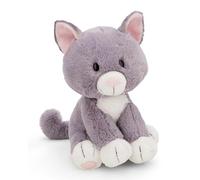 NICI 62139 Chat en Peluche, Doux, Mignon, pour Câliner Et Jouer, Excellente Idée De Cadeau, pour Enfants Et Adultes, 20 cm, Gris