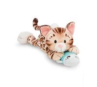 NICI 62152 Chat-léopard avec Poisson en Peluche, Doux, Mignon, pour Câliner Et Jouer, Excellente Idée De Cadeau, pour Enfants Et Adultes, 30 cm, Marron