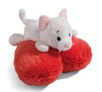 NICI Chat Love 13cm Blanc Douce et Durable, Mignonne Peluche à câliner, pour Jouer, pour Enfants et Adultes, Une Excellente idée de Cadeau, 49405