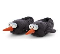 NICI Chaussons au Motif de Jorge Thunder Le Pingouin 40-43 (Taille L), en Peluche, Gris, Doux et Chauds, pour Enfants et Adultes, avec Semelle antidérapante, Pantoufles - 62450