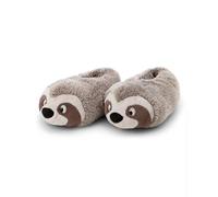 NICI Chaussons au Motif du Paresseux Izzy Icetumbler 36-39 (Taille M), en Peluche, Beiges, Doux et Chauds, pour Enfants et Adultes, avec Semelle antidérapante, Pantoufles - 62451
