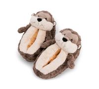 NICI Chaussons en peluche chauds à semelle antidérapante | Pantoufles en peluche tout doux avec semelle antidérapante, chaudes et confortables pour tous