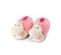 NICI Chaussons pour Enfants et Adultes Escargot 40-43 (Taille L), Roses, en Peluche, Doux et Chauds, avec Semelle antidérapante, Pantoufles - 62357