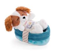 NICI Chien avec Panier en Peluche 12 cm - Sleeping Pets Peluches Animaux Endormis Cocker Spaniel pour Filles, Garçons, Nébés - Jouet Doux à Câliner, pour Jouer, Dormir - Doudous Chiens - Cadeau Mignon