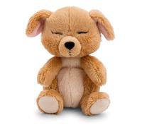 NICI Doudou Chien endormi dans Un Panier, 12 cm, Beige, Peluche Douce, Adorable Peluche pour câliner et Jouer, pour Enfants et Adultes, idée Cadeau - 63133