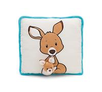 NICI coussin 30x30 cm Kangourou avec bébé kangourou 7 cm - brun - Coussins en peluche doux pour les garçons, les filles, les bébés - idéal pour la maison, la maternelle ou en déplacement - 61730