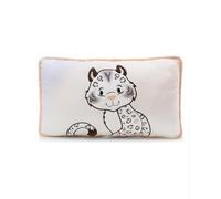 NICI Coussin au Motif de léopard des neiges Eleni Snowbell, 43 x 25 cm, Douillet, Blanc, pour Enfants et Adultes, pour la Maison, la Maternelle ou Les déplacements - 62445