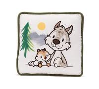 Nici Coussin Avec Le Loup Winny Et L´écureuil Jojo 25x25 Cm