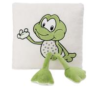 Nici Coussin Carré Grenouille Fridolin 30x30 Cm