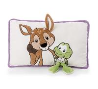 NICI Coussin Chevreuil René Roebuck & Grenouille Fridolin Frog 43x25cm - blanc