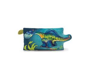 NICI Coussin Dinosaure Snackilus, 43 x 25 cm, Bleu, Moelleux, Pour Garçons, Filles, Bébés Et Amateurs De Doudous, Idéal Pour La Maison, La Maternelle Ou Les Déplacements - 61575