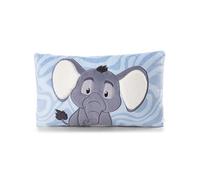 NICI Coussin Éléphant 62752 – Rectangulaire 43 x 25 cm, Gris, Doudou moelleux Enfants et Adultes