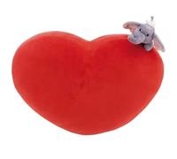 NICI coussin Love Eléphant en forme de coeur 42x27 cm avec doudou éléphant rouge - Coussins en peluche doux pour les garçons, les filles, les bébés - idéal pour la maison - 61491