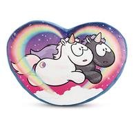 NICI Coussin en Forme de cœur Licornes Star Bringer et Moon Keeper Theodor & Friends 38x27cm Green