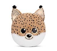 NICI Coussin en peluche GLUBSCHIS Lynx Lenzo 32x32 cm Brun – doux pour garçons et filles