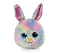 NICI- Coussin GLUBSCHIS Lapin Rainbow Candy 30x30cm coloré figuratif-Oreiller Doux pour Les garçons, Les Filles, Les bébés & Les Amateurs de Peluches-Idéal Non Seulement pour la Maison, 48583