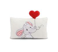 NICI coussin Love Eléphant 43x25 cm beige - Coussins en peluche doux pour les garçons, les filles, les bébés - idéal pour la maison, la maternelle ou en déplacement - 61490