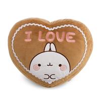 NICI Coussin MOLANG cœur Pain d’épices, 35 × 28,5 cm - 63303