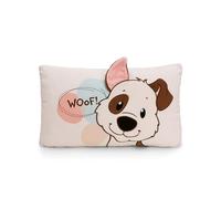 Nici Coussin Chien blanc 43 x 25 cm Coussin en peluche