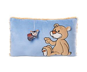 NICI Coussin Ours Mielo 43 x 25 cm - Coussin rectangulaire en Peluche doux, Coussin décoratif avec adorable Ours en Peluche pour Enfants et Adultes, 48787, super Idée Cadeau, beige