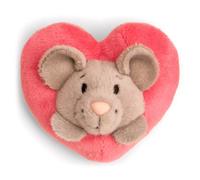 61873 MagNICI Mini Souris avec cœur 7 cm, Grise, Doudou avec Aimant, Adhère aux Surfaces métalliques, Tableaux magnétiques et poignées de Sac comme Compagnon de Voyage, idée Cadeau