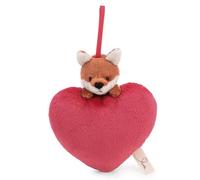 NICI Cœur en Peluche Love Renard Miro 12 cm avec Boucle - Doux Compagnon à câliner, Jouer et Collectionner, Porte-Bonheur, Superbe Cadeau pour Enfants et Adultes | 63370